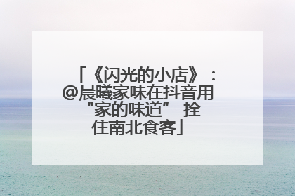 《闪光的小店》：@晨曦家味在抖音用 “家的味道” 拴住南北食客