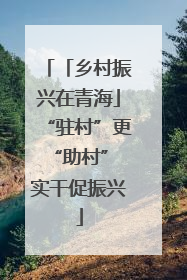 「乡村振兴在青海」“驻村”更“助村” 实干促振兴