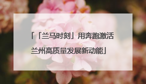 「兰马时刻」用奔跑激活兰州高质量发展新动能