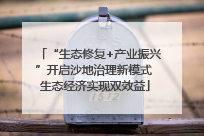 “生态修复+产业振兴”开启沙地治理新模式 生态经济实现双效益