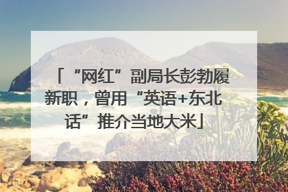 “网红”副局长彭勃履新职，曾用“英语+东北话”推介当地大米