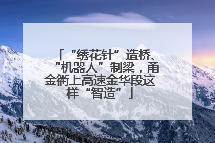 “绣花针”造桥、“机器人”制梁，甬金衢上高速金华段这样“智造”
