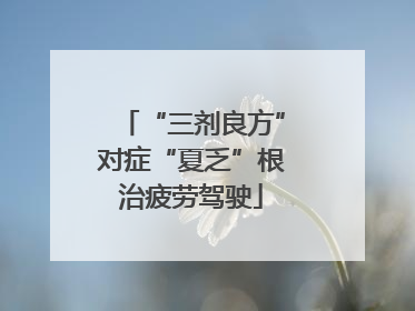 “三剂良方”对症“夏乏”根治疲劳驾驶