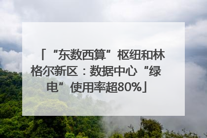 “东数西算”枢纽和林格尔新区：数据中心“绿电”使用率超80%