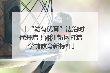 “幼有优育”法治时代开启！湘江新区打造学前教育新标杆