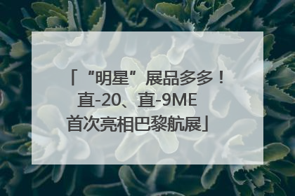 “明星”展品多多！直-20、直-9ME首次亮相巴黎航展