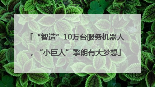 “智造”10万台服务机器人，“小巨人”擎朗有大梦想