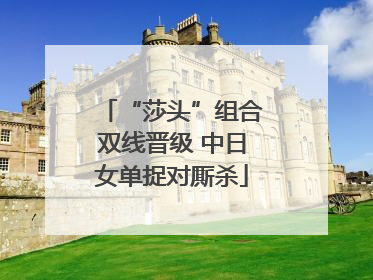 “莎头”组合双线晋级 中日女单捉对厮杀