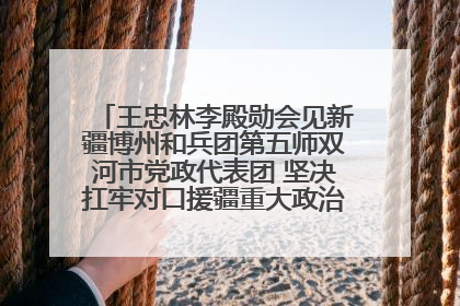 王忠林李殿勋会见新疆博州和兵团第五师双河市党政代表团 坚决扛牢对口援疆重大政治责任 推动双方实现优势互补务实合作