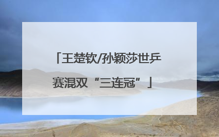 王楚钦/孙颖莎世乒赛混双“三连冠”