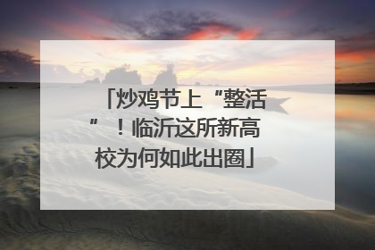 炒鸡节上“整活”！临沂这所新高校为何如此出圈
