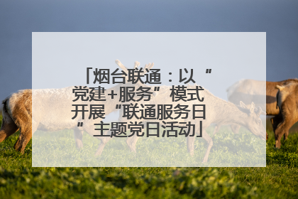 烟台联通：以“党建+服务”模式开展“联通服务日”主题党日活动