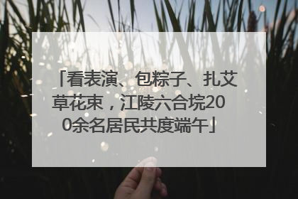 看表演、包粽子、扎艾草花束，江陵六合垸200余名居民共度端午