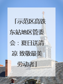 示范区高铁东站地区管委会：夏日送清凉 致敬最美劳动者