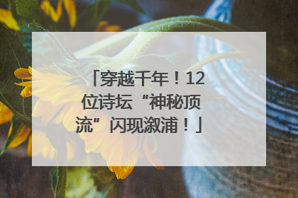 穿越千年！12 位诗坛“神秘顶流”闪现溆浦！