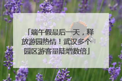端午假最后一天，释放游园热情！武汉多个园区游客量陡增数倍