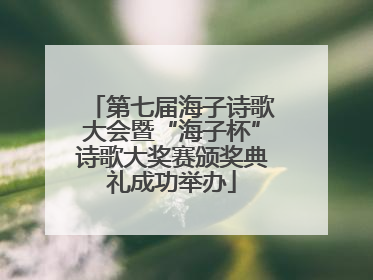 第七届海子诗歌大会暨“海子杯”诗歌大奖赛颁奖典礼成功举办