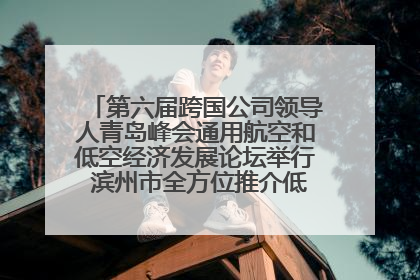 第六届跨国公司领导人青岛峰会通用航空和低空经济发展论坛举行 滨州市全方位推介低空经济发展优势