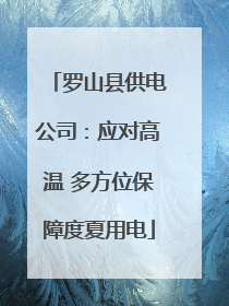 罗山县供电公司：应对高温 多方位保障度夏用电
