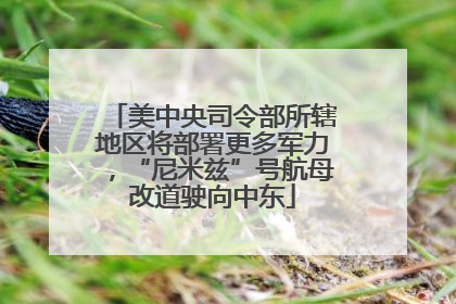 美中央司令部所辖地区将部署更多军力，“尼米兹”号航母改道驶向中东