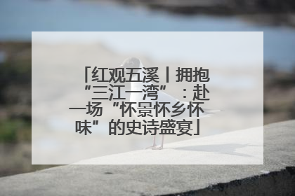 红观五溪丨拥抱“三江一湾”:赴一场“怀景怀乡怀味”的史诗盛宴