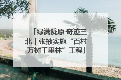 绿满陇原·奇迹三北｜张掖实施“百村万树千里林”工程