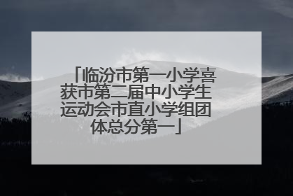 临汾市第一小学喜获市第二届中小学生运动会市直小学组团体总分第一