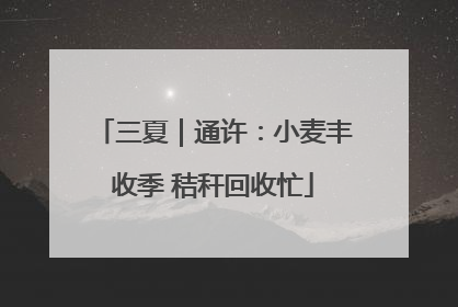 三夏｜通许：小麦丰收季 秸秆回收忙