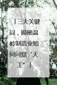 三大关键词，揭秘温岭制造业如何问鼎“天工”