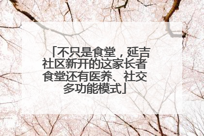 不只是食堂，延吉社区新开的这家长者食堂还有医养、社交多功能模式