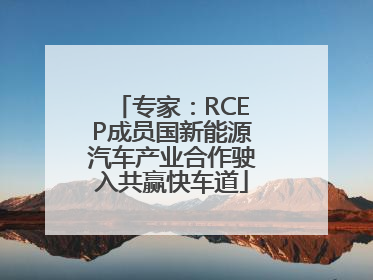 专家：RCEP成员国新能源汽车产业合作驶入共赢快车道
