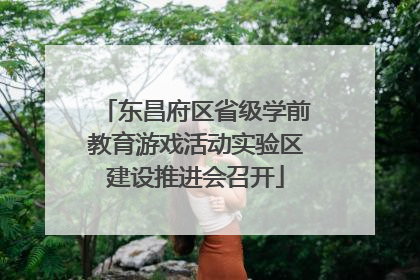 东昌府区省级学前教育游戏活动实验区建设推进会召开