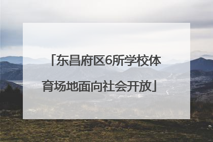 东昌府区6所学校体育场地面向社会开放