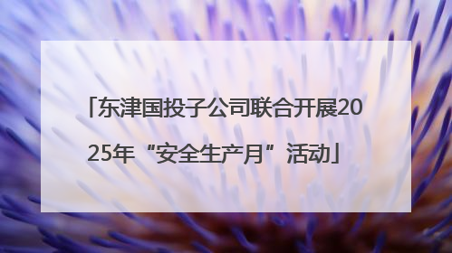 东津国投子公司联合开展2025年“安全生产月”活动