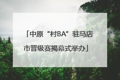 中原“村BA”驻马店市晋级赛揭幕式举办