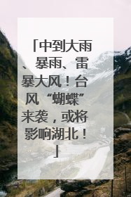 中到大雨、暴雨、雷暴大风！台风“蝴蝶”来袭，或将影响湖北！