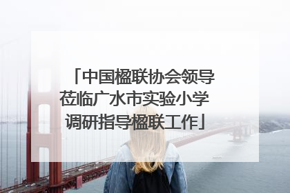 中国楹联协会领导莅临广水市实验小学调研指导楹联工作