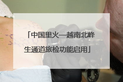 中国里火—越南北峰生通道旅检功能启用