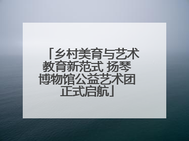 乡村美育与艺术教育新范式 扬琴博物馆公益艺术团正式启航