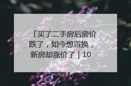 买了二手房后房价跌了，如今想置换，新房却涨价了｜100个买房故事