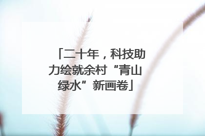 二十年，科技助力绘就余村“青山绿水”新画卷