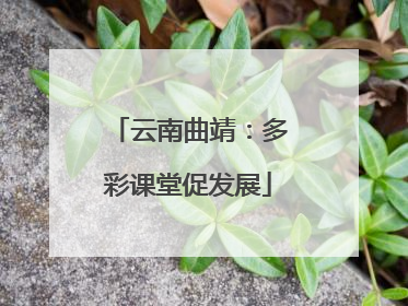 云南曲靖：多彩课堂促发展
