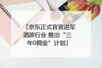 京东正式官宣进军酒旅行业 推出“三年0佣金”计划