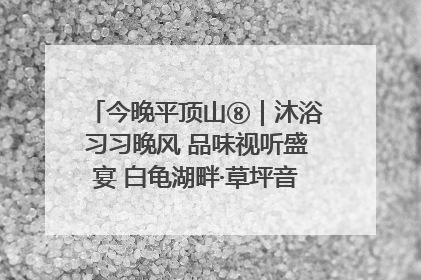 今晚平顶山⑧｜沐浴习习晚风 品味视听盛宴 白龟湖畔·草坪音乐会激情上演