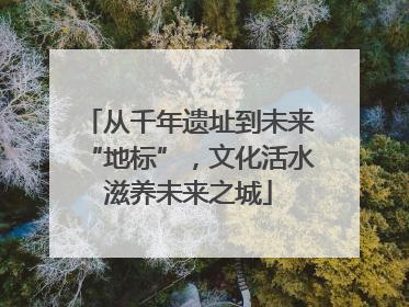 从千年遗址到未来“地标”，文化活水滋养未来之城