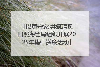 以廉守家 共筑清风｜日照海警局组织开展2025年集中送廉活动