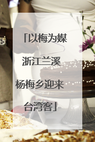 以梅为媒 浙江兰溪杨梅乡迎来台湾客