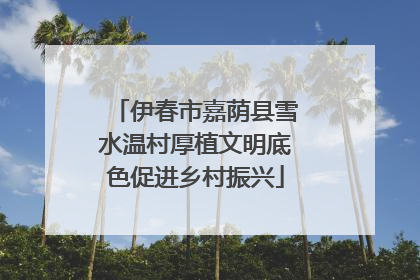 伊春市嘉荫县雪水温村厚植文明底色促进乡村振兴