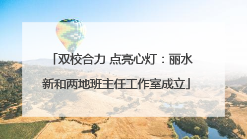 双校合力 点亮心灯：丽水新和两地班主任工作室成立