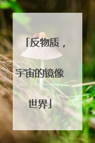 反物质，宇宙的镜像世界